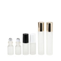 Customized Clear Black Amber Blue Frosted Glass Rollon Roller Bottle With Glass And Steel Roll On 5Ml 10 Ml 15Ml